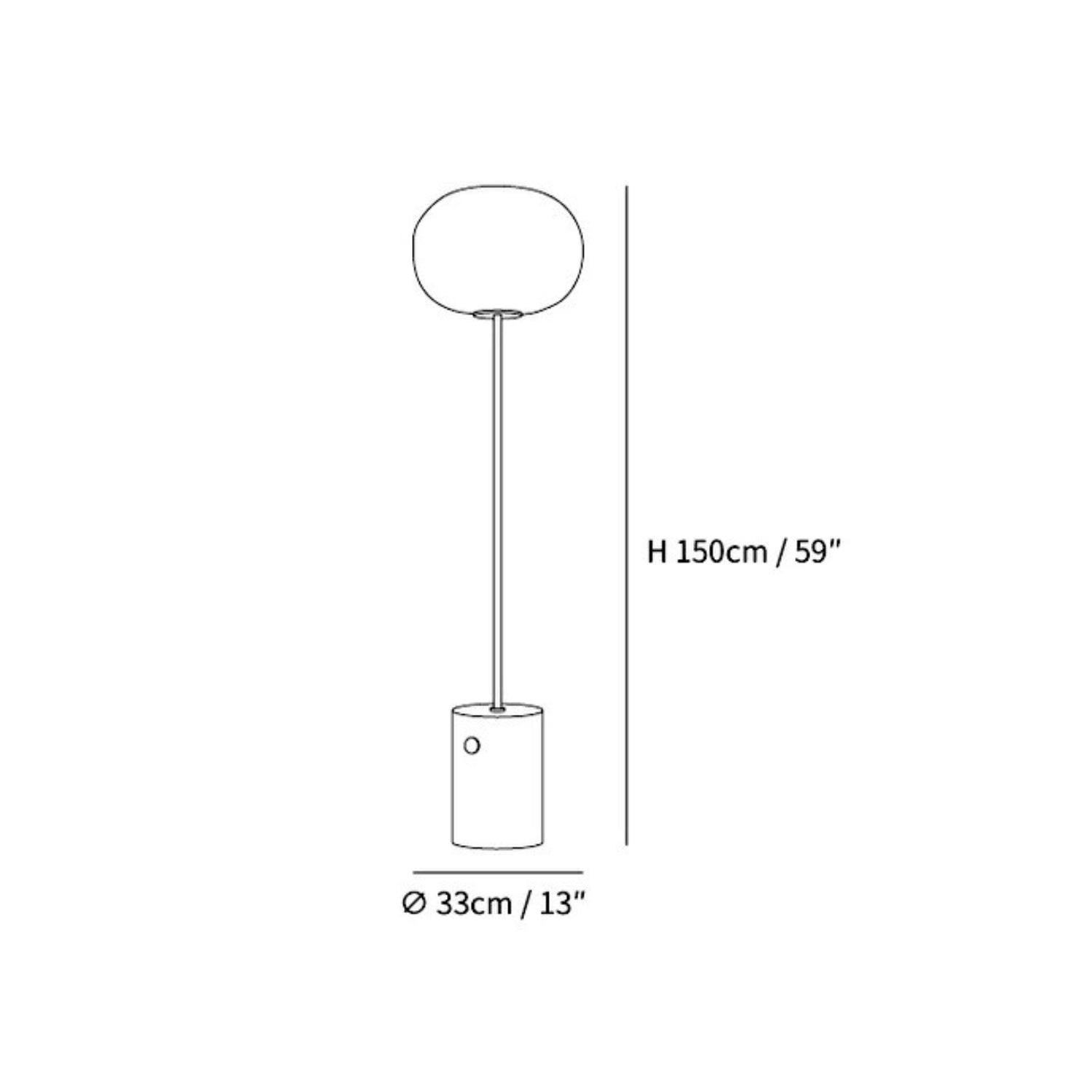 Modern Floor Lamp | Unique Yellow Travertine Base with Frosted Glass 3