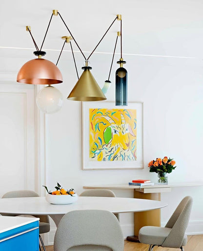 Modern Geometric Chandelier | Customizable Modular Design with Adjustable Height 6