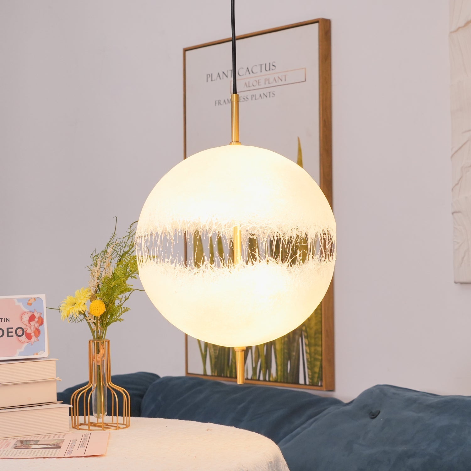 Modern Glass Pendant Light | Adjustable Height for Stylish Illumination 6