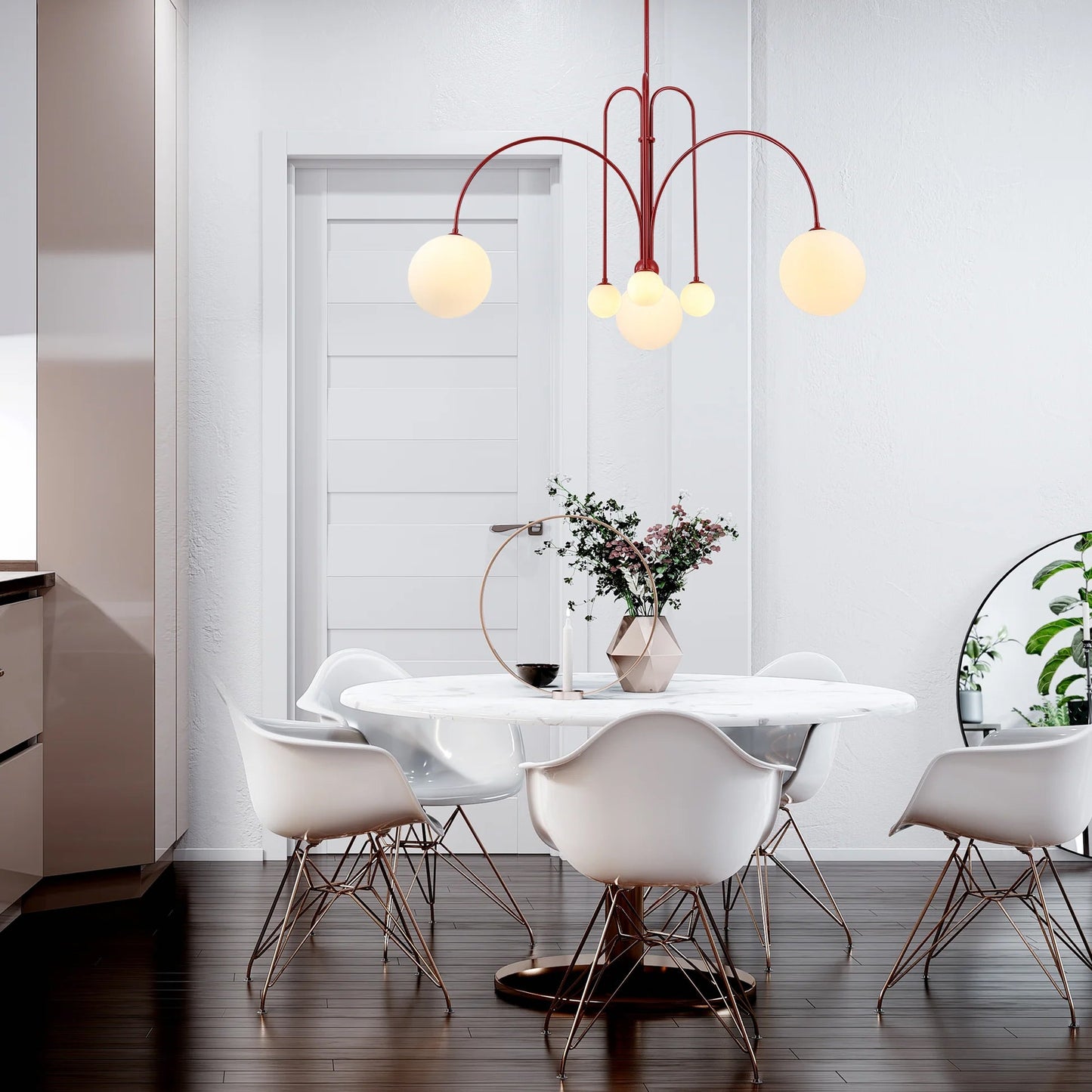 Modern Pendant Light | Elegant 6-Head LED Fixture for Contemporary Spaces 5
