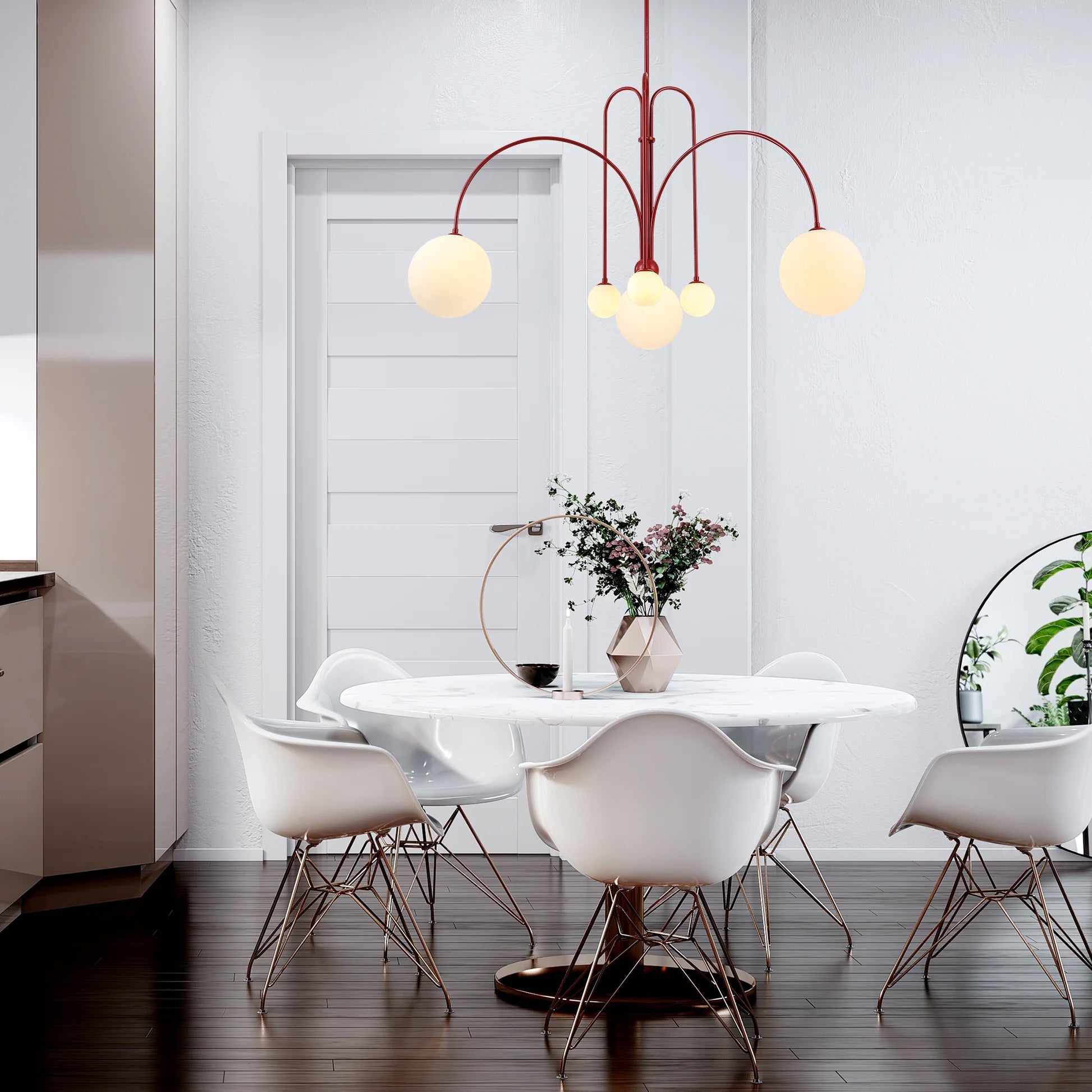 Modern Pendant Light | Elegant 6-Head LED Fixture for Contemporary Spaces 5