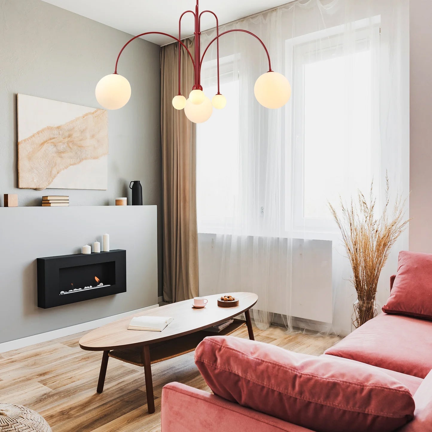 Modern Pendant Light | Elegant 6-Head LED Fixture for Contemporary Spaces 7