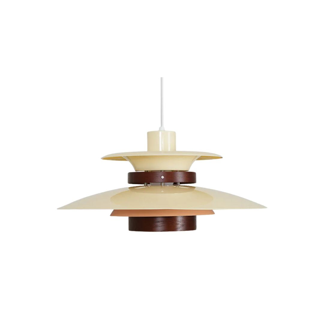 Modern Globe Pendant Light | Layered Design with Warm Wood Accents 1