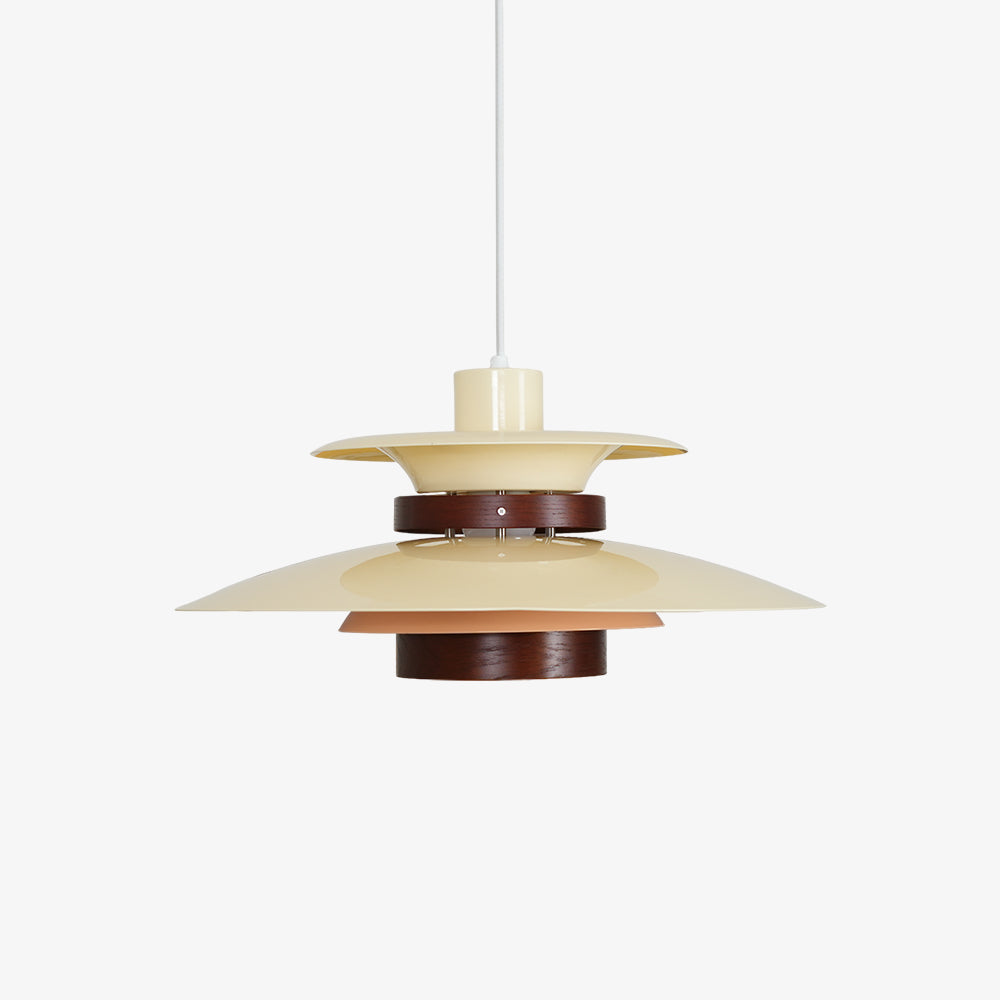 Modern Globe Pendant Light | Layered Design with Warm Wood Accents 2