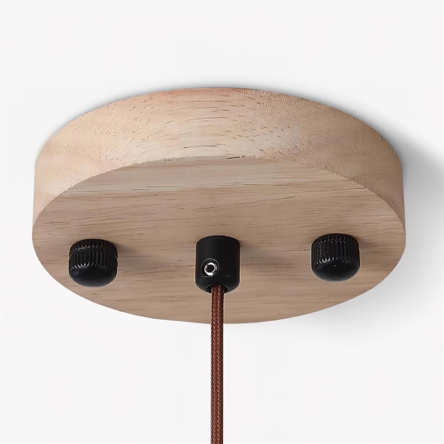 Modern Globe Pendant Light | Natural Travertine and Wood Design for Kitchen Pendant Lighting 3