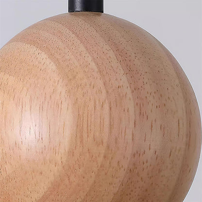 Modern Globe Pendant Light | Natural Travertine and Wood Design for Kitchen Pendant Lighting 4