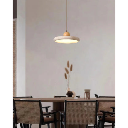 Modern Globe Pendant Light | Natural Travertine and Wood Design for Kitchen Pendant Lighting 8
