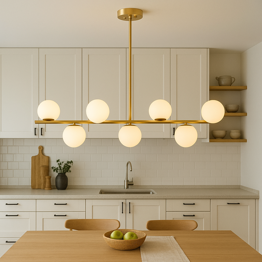 Modern Gold Chandelier | Elegant LED Light for Dining Room Spaces 1