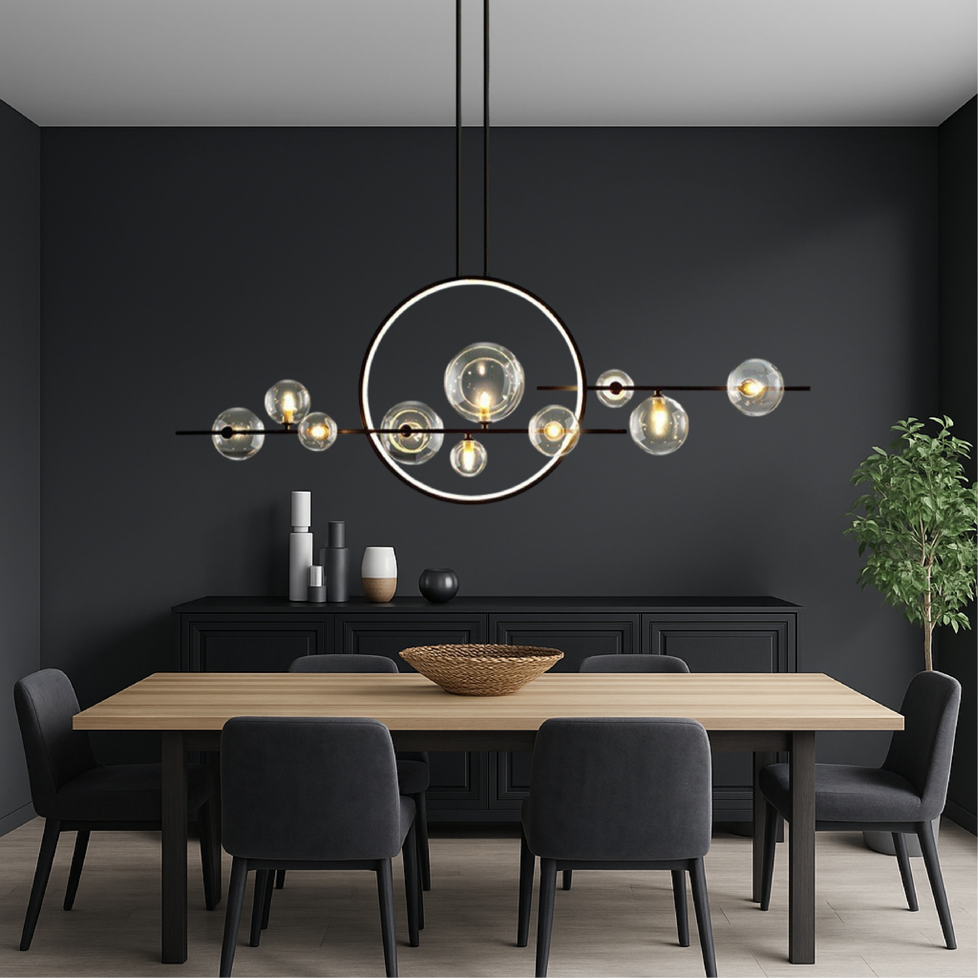 Modern Kitchen Chandelier | Elegant Glass Design for Dining Spaces 0