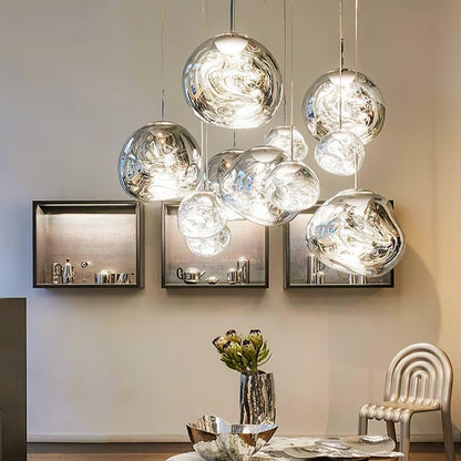 Modern Lava Pendant Lamp | Twisted Copper Design with Adjustable Height 5