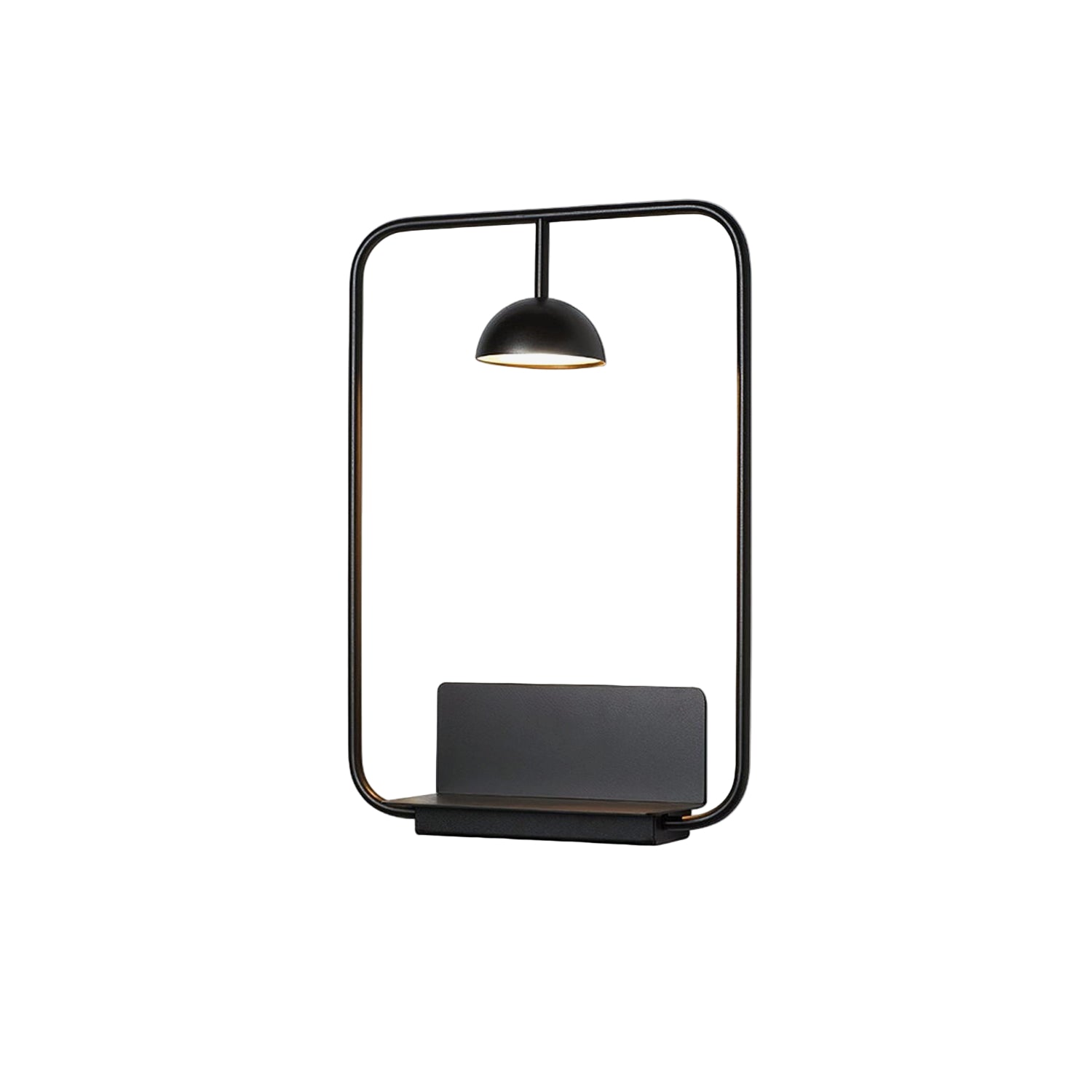 Modern Metal Wall Lamp | Integrated Shelf for Stylish Decor 1