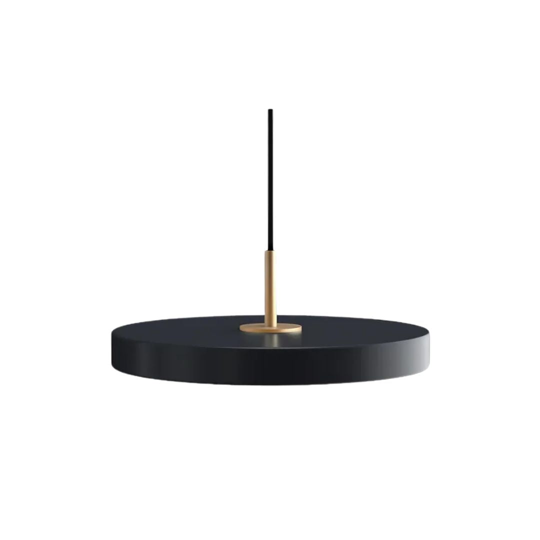 Modern Minimalist Ceiling Light | Sleek Round Design with Brass Accents 1