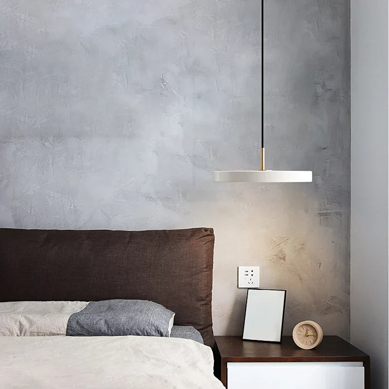 Modern Minimalist Ceiling Light | Sleek Round Design with Brass Accents 2