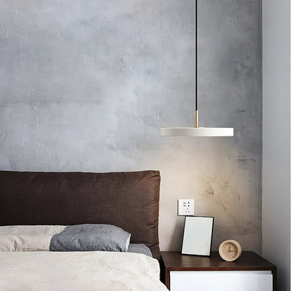 Modern Minimalist Ceiling Light | Sleek Round Design with Brass Accents 2