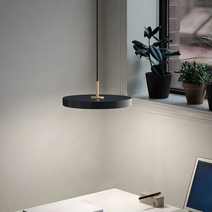 Modern Minimalist Ceiling Light | Sleek Round Design with Brass Accents 3