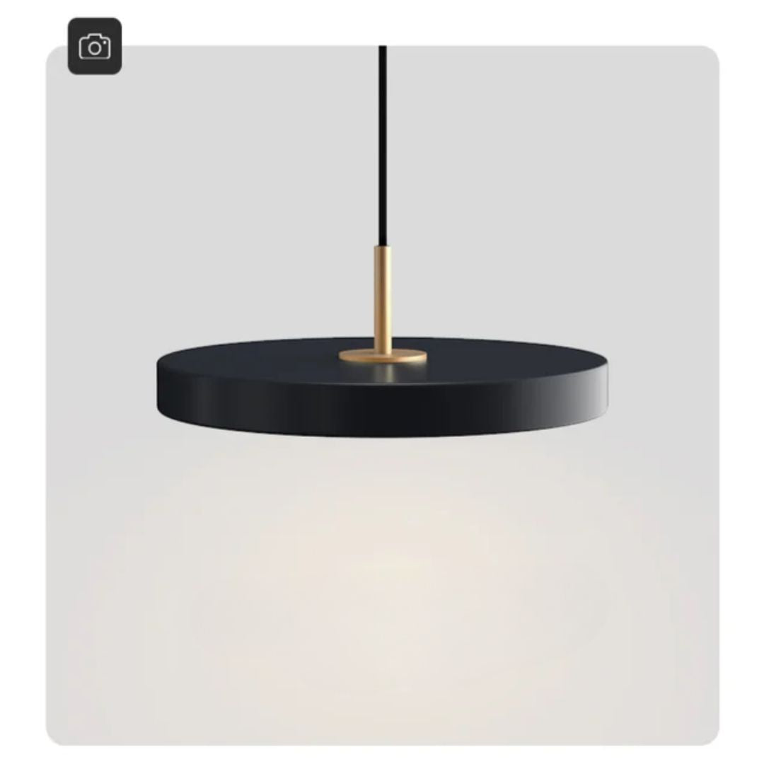 Modern Minimalist Ceiling Light | Sleek Round Design with Brass Accents 7