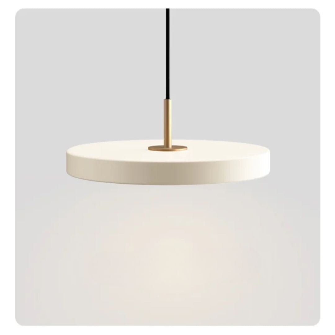 Modern Minimalist Ceiling Light | Sleek Round Design with Brass Accents 8