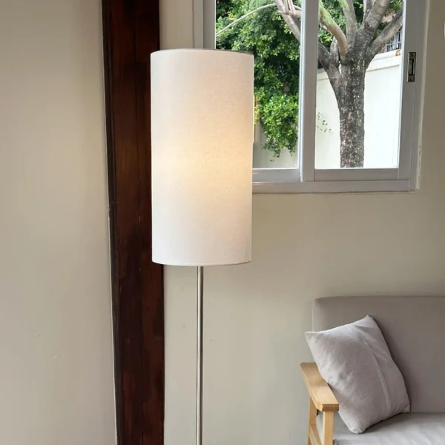 Modern Minimalist Floor Lamp | Soft Light Diffusion with Wooden Base 5