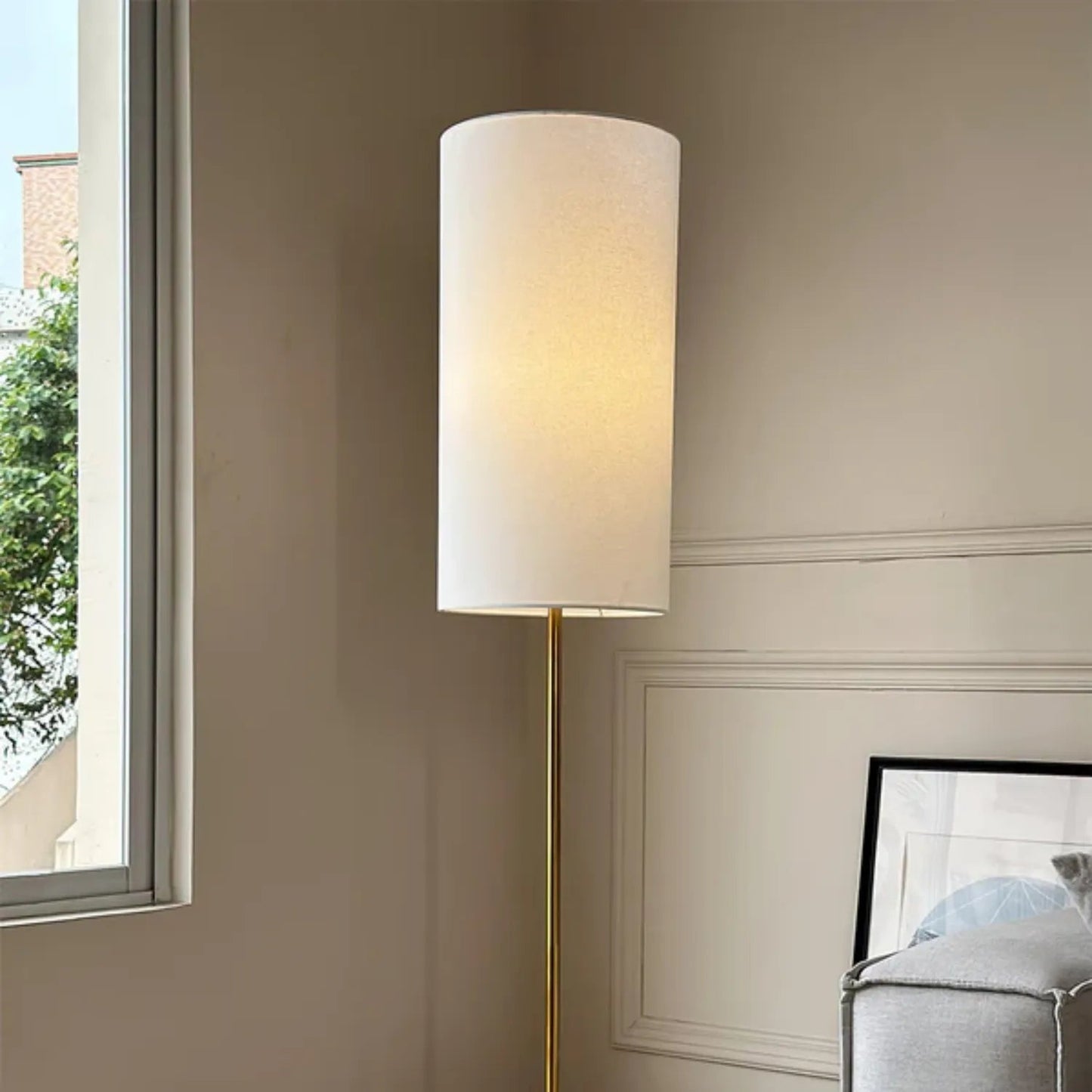 Modern Minimalist Floor Lamp | Soft Light Diffusion with Wooden Base 7