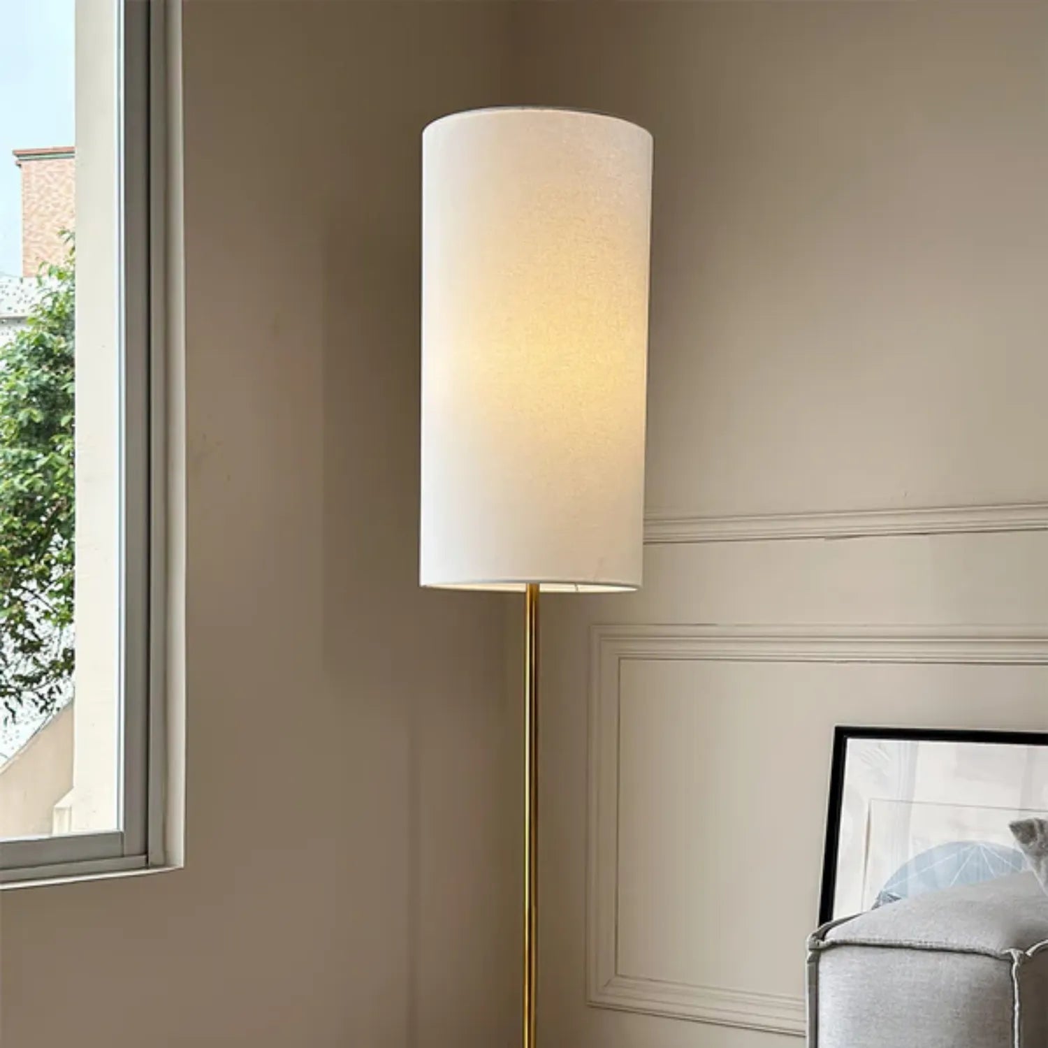 Modern Minimalist Floor Lamp | Soft Light Diffusion with Wooden Base 7