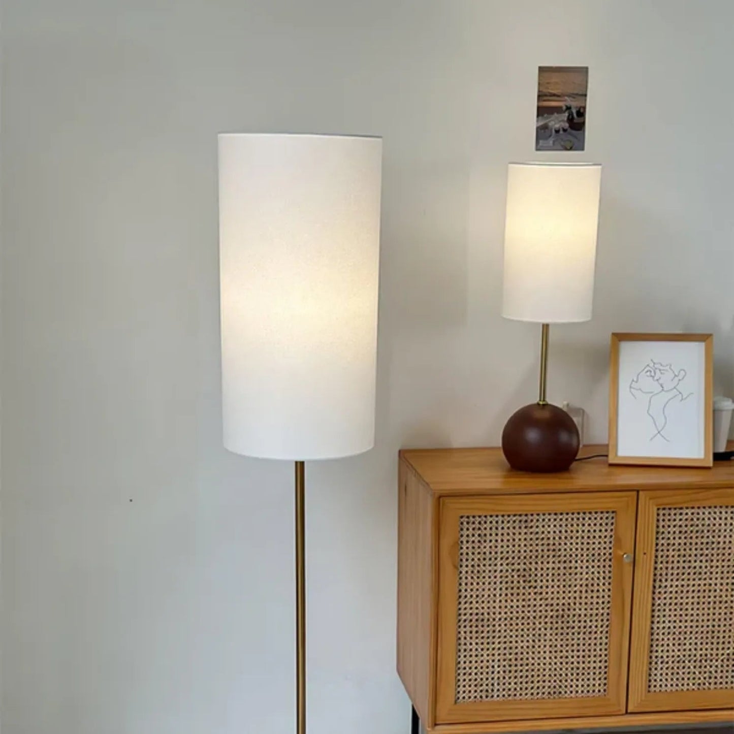 Modern Minimalist Floor Lamp | Soft Light Diffusion with Wooden Base 9
