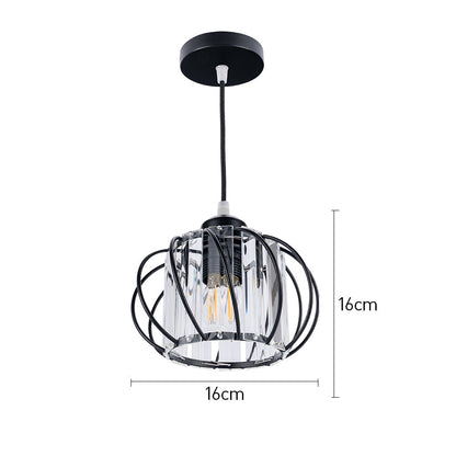 Modern Pendant Light | Black Glass Globe Ceiling Fixture 7