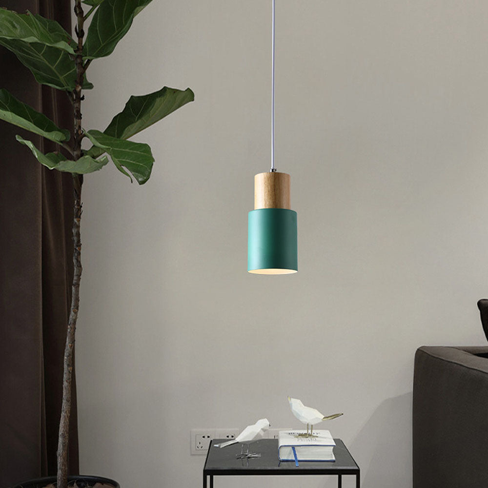 Modern Pendant Light | Colorful Cylinder Design for Stylish Interiors 11