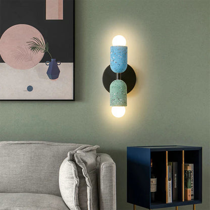 Modern Wall Sconce | Colorful Iron Design with Dual Light Capacity 0
