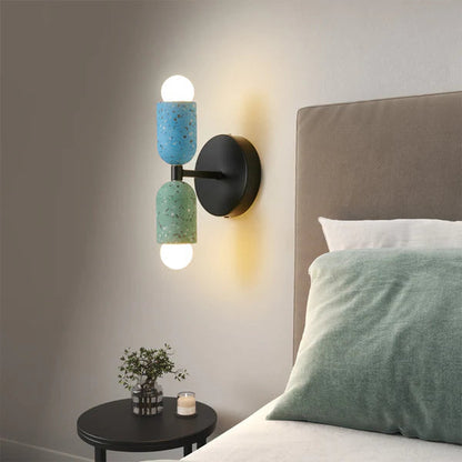 Modern Wall Sconce | Colorful Iron Design with Dual Light Capacity 2