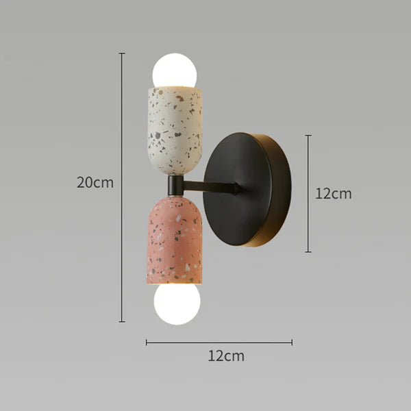 Modern Wall Sconce | Colorful Iron Design with Dual Light Capacity 7
