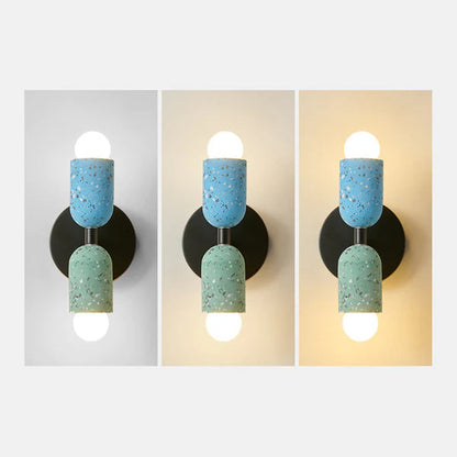 Modern Wall Sconce | Colorful Iron Design with Dual Light Capacity 8
