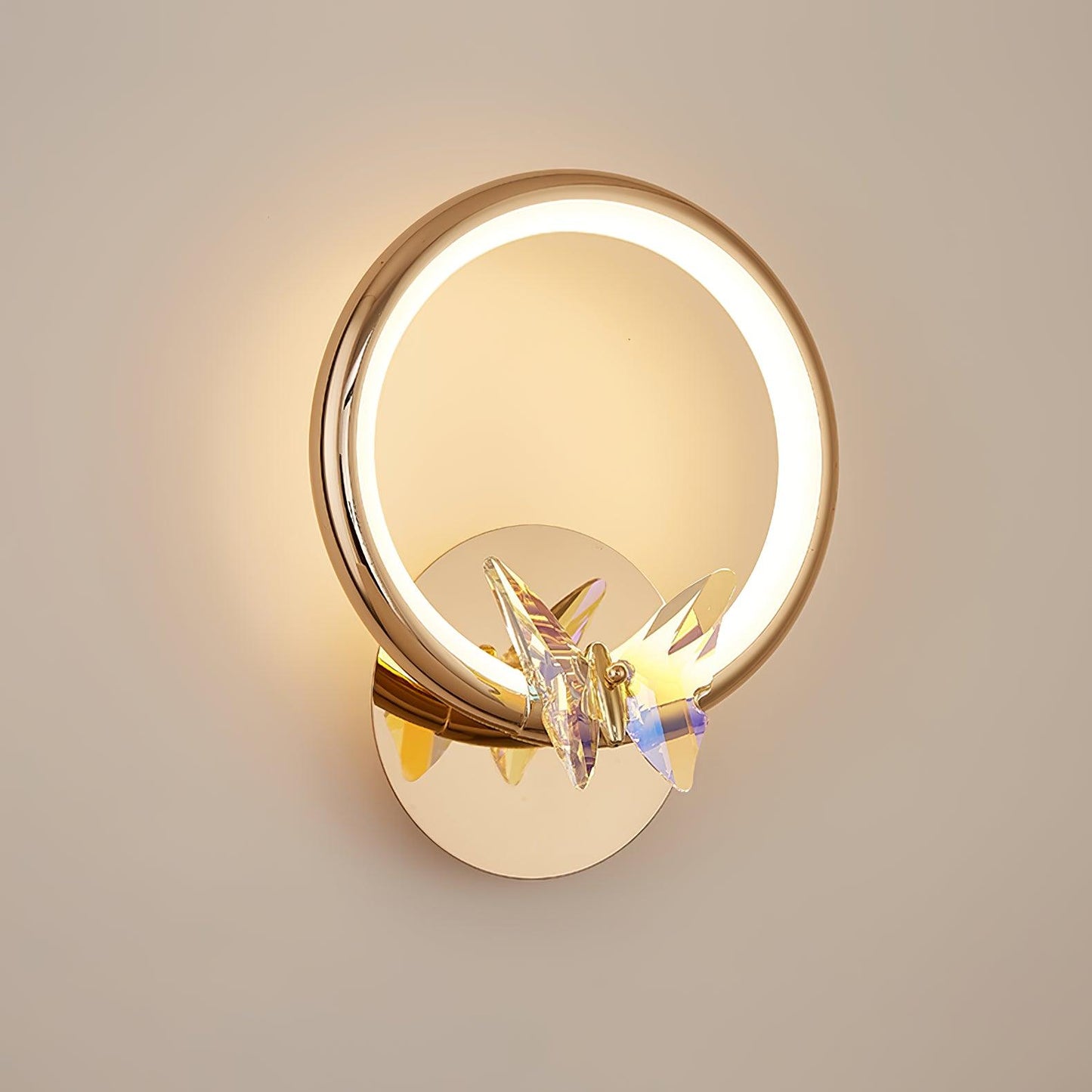 Modern Wall Sconce | Elegant Crystal Butterfly Design with LED Lighting 0