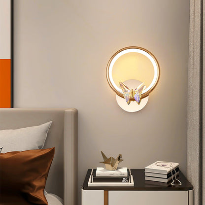 Modern Wall Sconce | Elegant Crystal Butterfly Design with LED Lighting 4