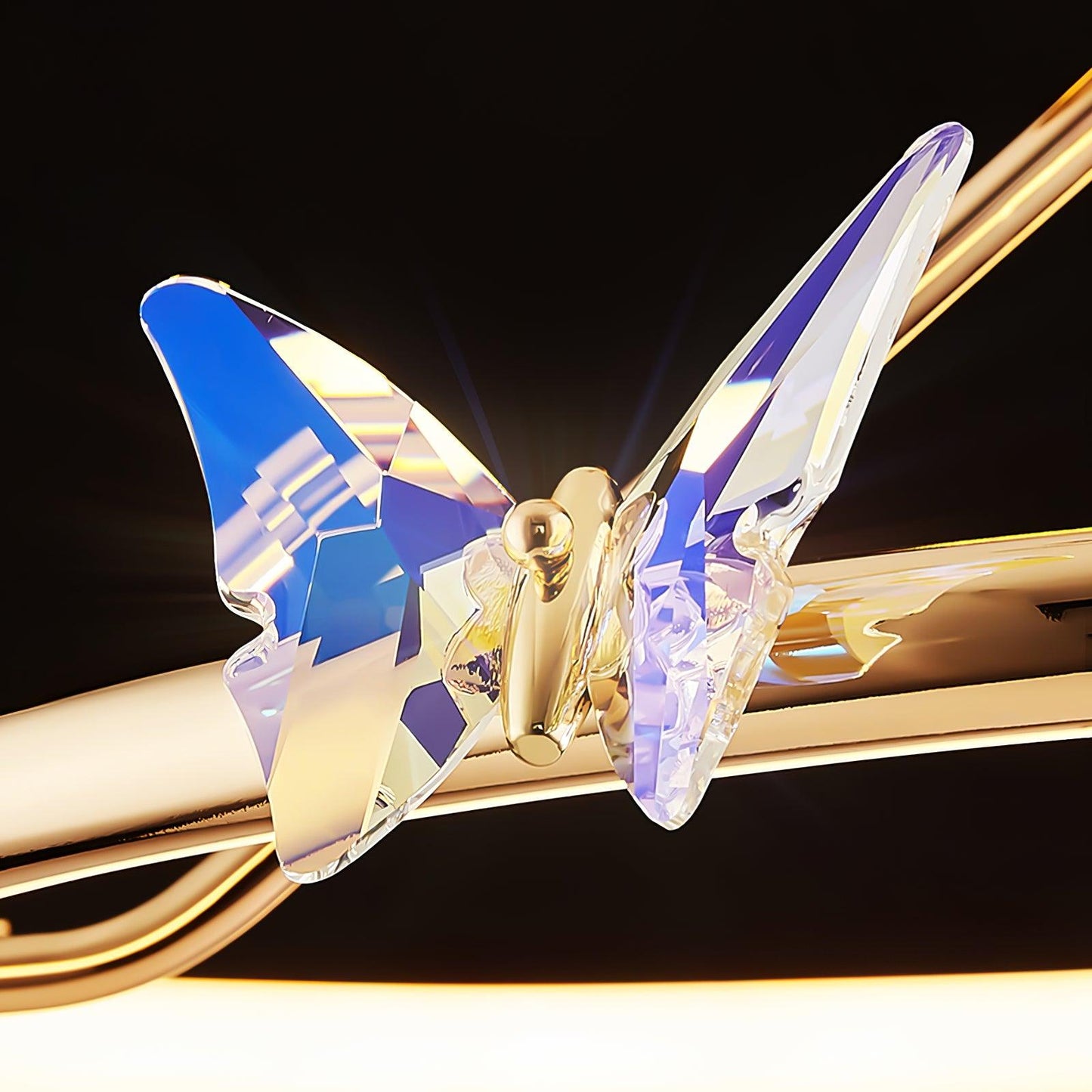Modern Wall Sconce | Elegant Crystal Butterfly Design with LED Lighting 8