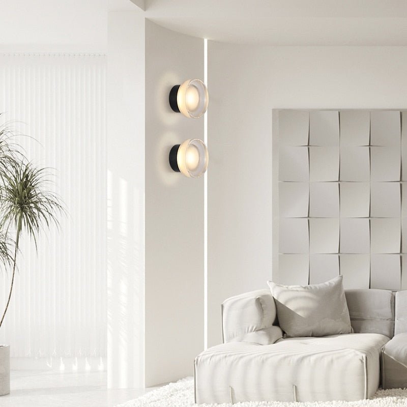 Modern Wall Sconce | Elegant Glass Stone Design with LED Lighting 5