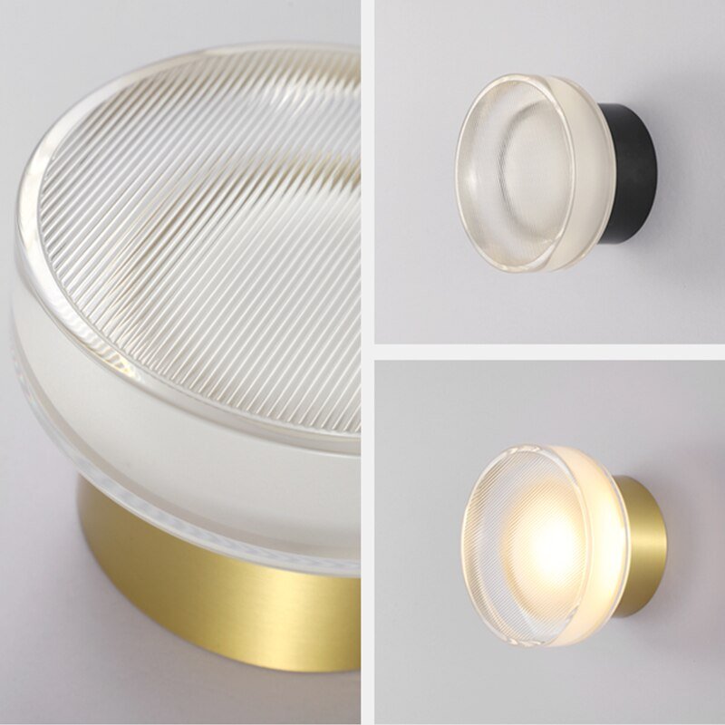 Modern Wall Sconce | Elegant Glass Stone Design with LED Lighting 7