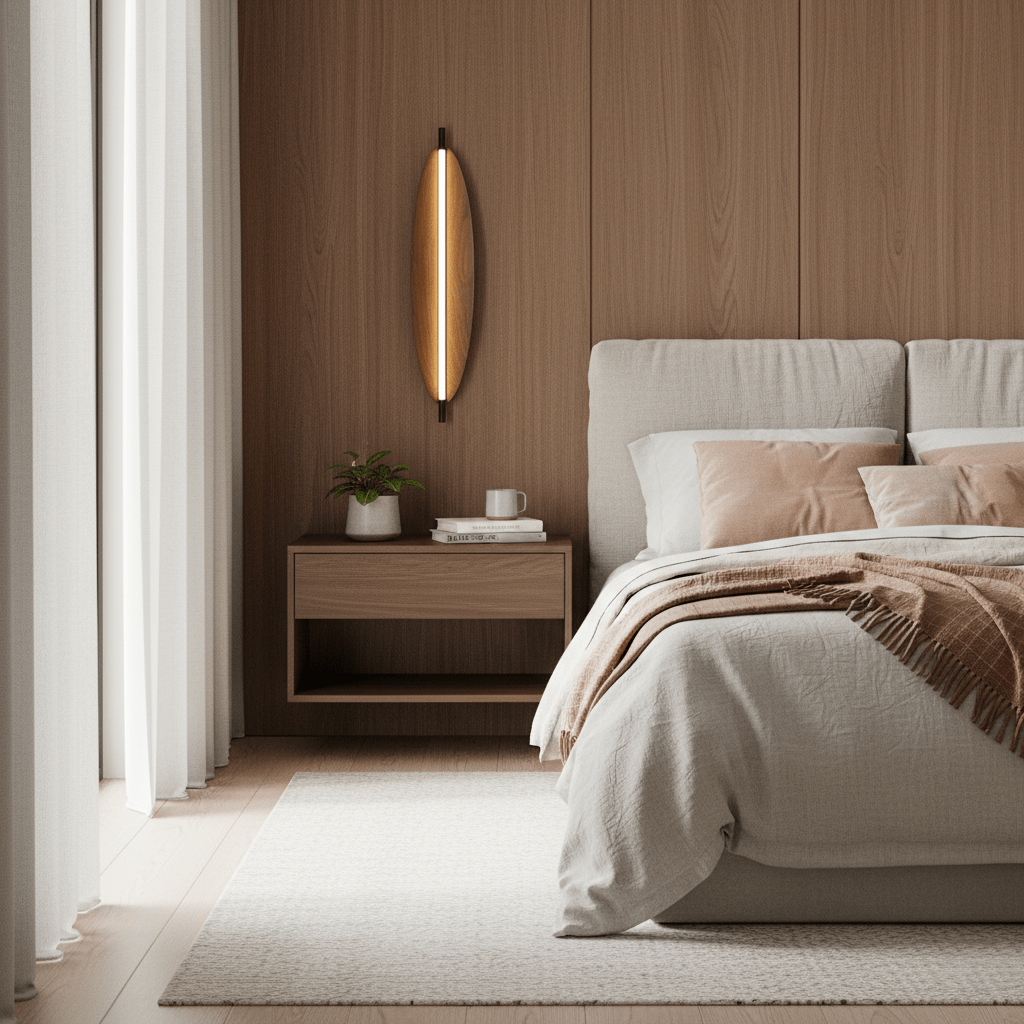 Modern Wall Sconce | Japandi Design with Integrated LED for Stylish Lighting 4