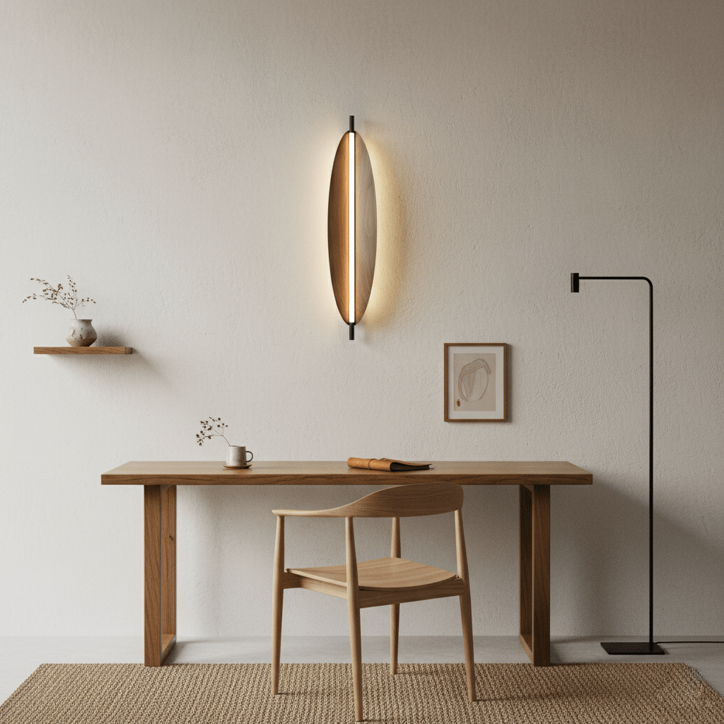 Modern Wall Sconce | Japandi Design with Integrated LED for Stylish Lighting 8