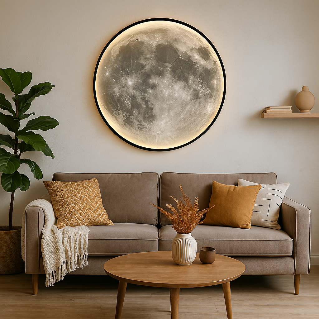 Moon Wall Lamp | Soft LED Glow for Elegant Home Decor 0