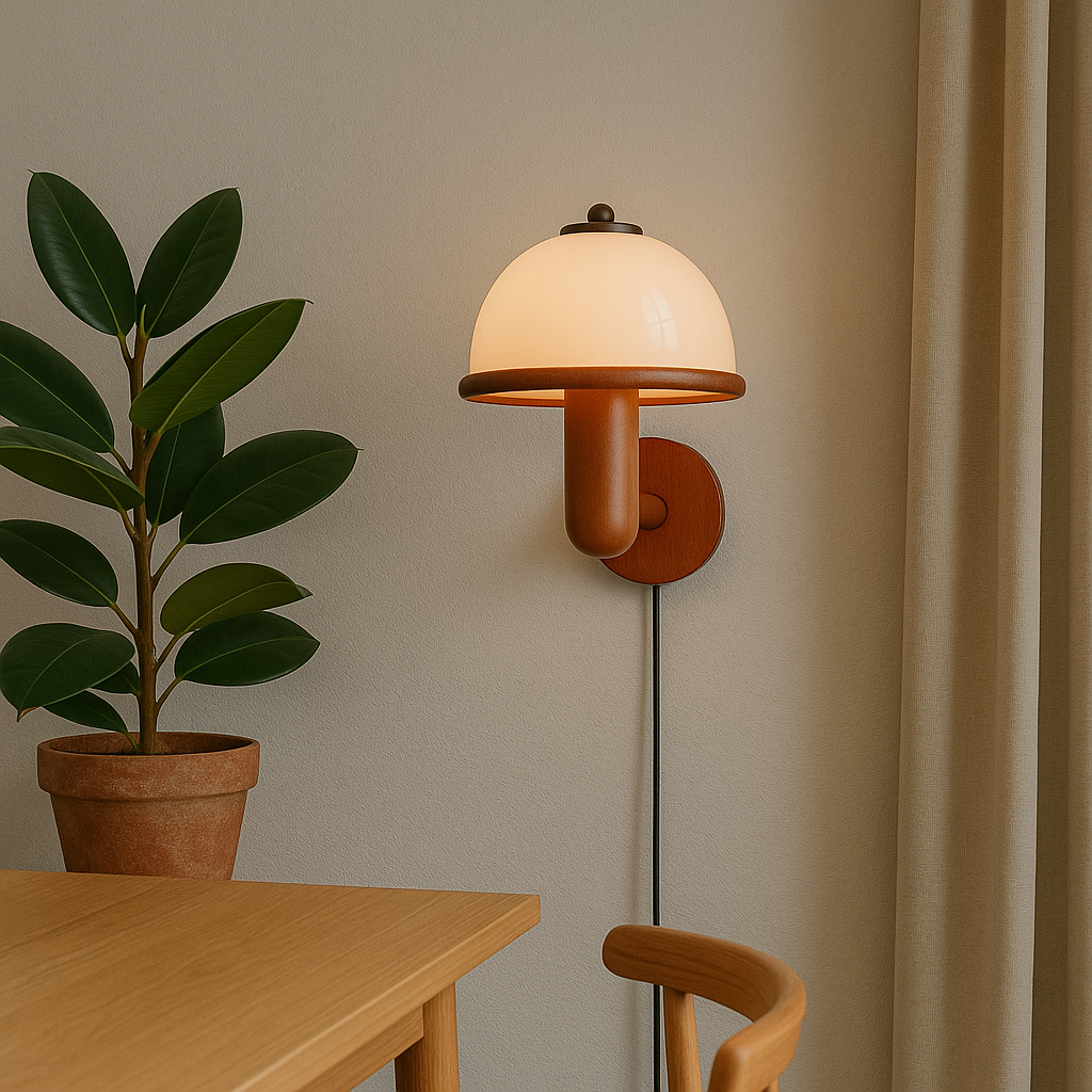 Mushroom Wall Lamp | Scandinavian-Inspired Design for Modern Spaces 2