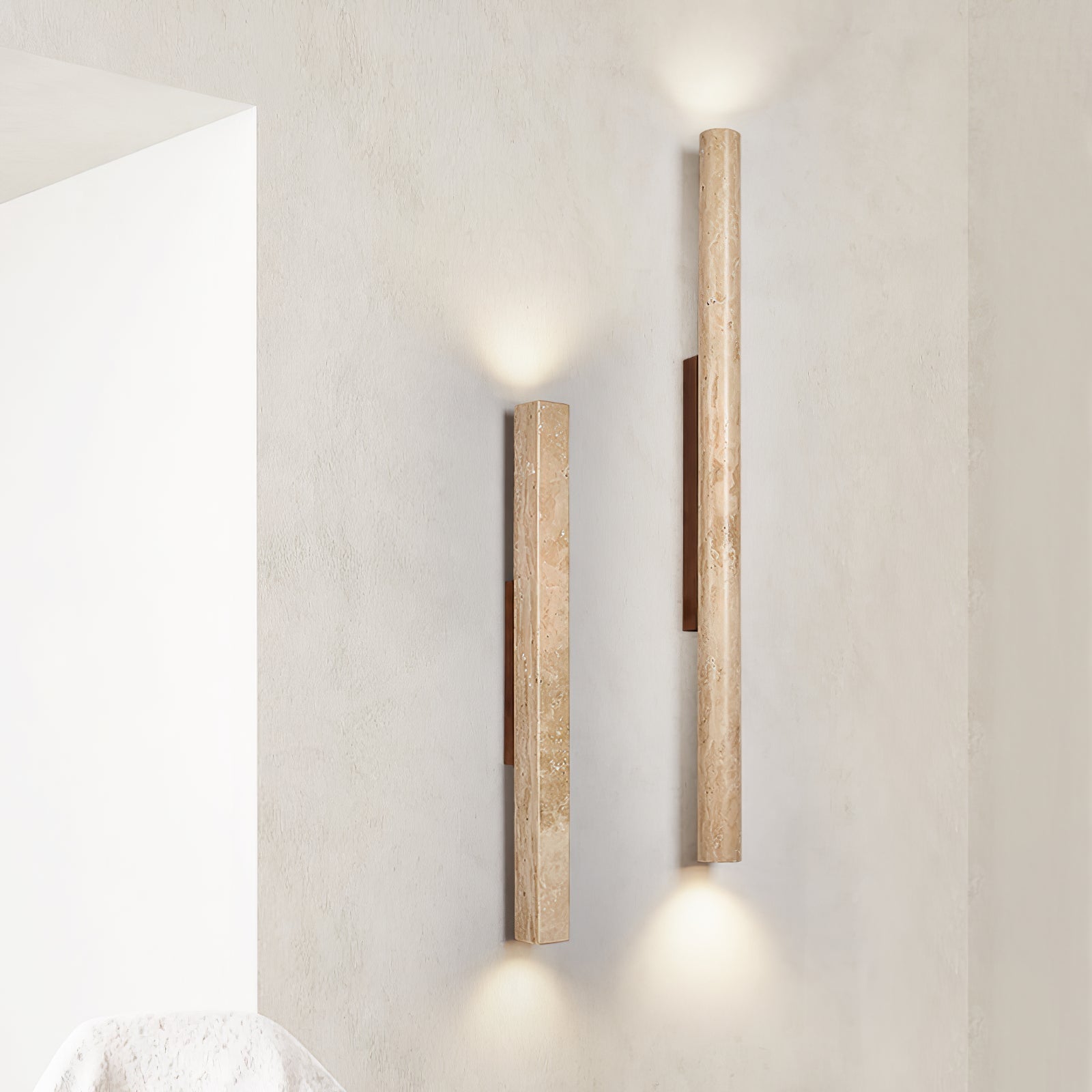Natural Stone Wall Sconce | Unique Travertine Design for Modern Wall Lights 5
