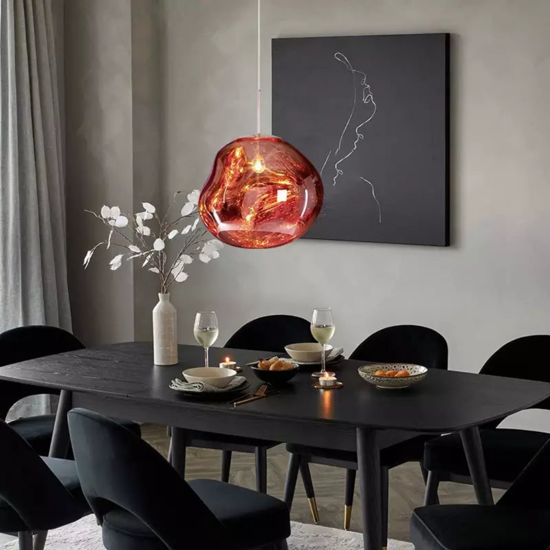 Organic Globe Pendant Light | Vibrant Finish for Cozy Ambiance 1
