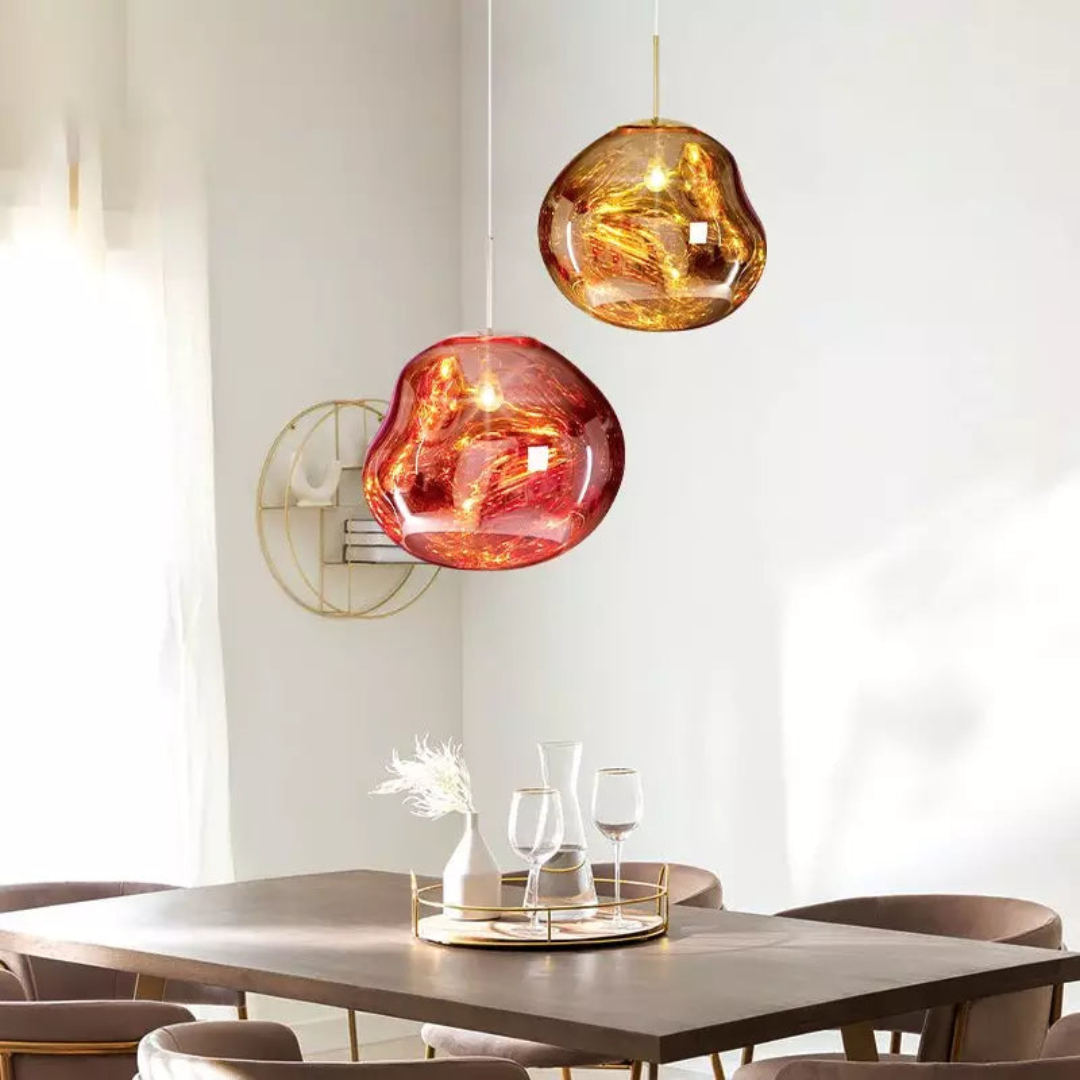 Organic Globe Pendant Light | Vibrant Finish for Cozy Ambiance 2