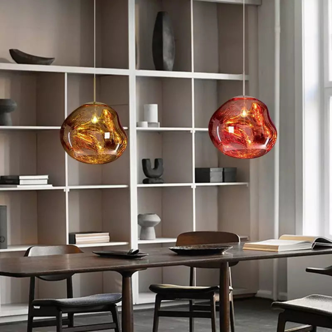 Organic Globe Pendant Light | Vibrant Finish for Cozy Ambiance 3