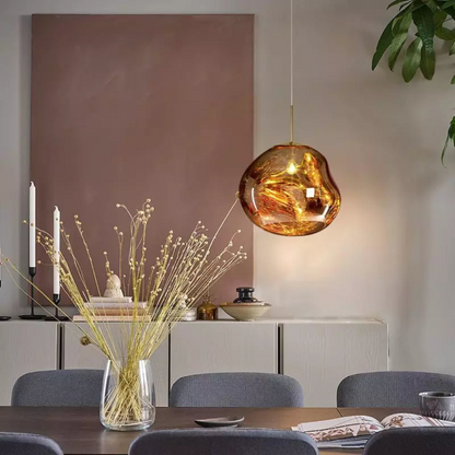 Organic Globe Pendant Light | Vibrant Finish for Cozy Ambiance 4