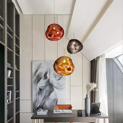 Organic Globe Pendant Light | Vibrant Finish for Cozy Ambiance 5