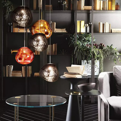 Organic Globe Pendant Light | Vibrant Finish for Cozy Ambiance 8