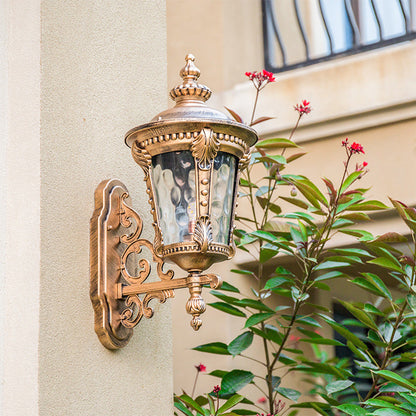 Outdoor Wall Lantern | Vintage Glass Shade with Durable Aluminum Body 0