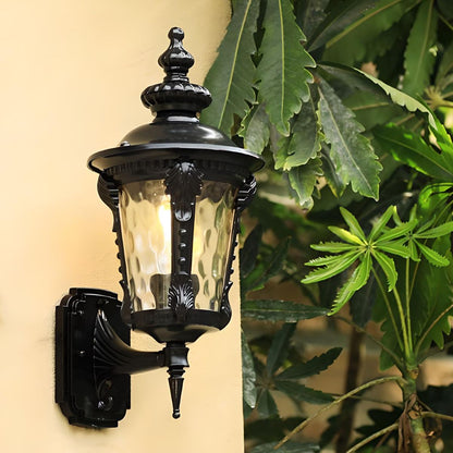 Outdoor Wall Lantern | Vintage Glass Shade with Durable Aluminum Body 5