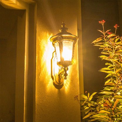 Outdoor Wall Lantern | Vintage Glass Shade with Durable Aluminum Body 8